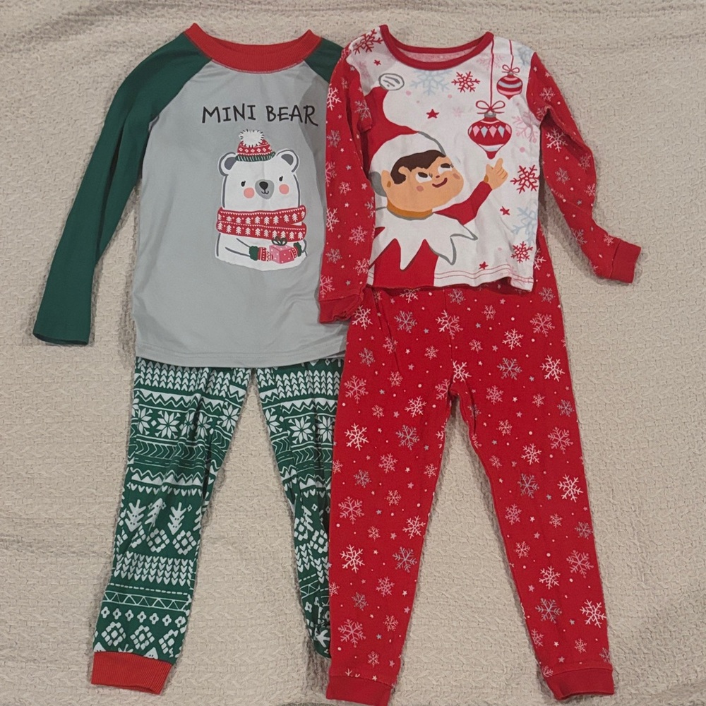 Mini Bear and Elf Kids Pajama Set